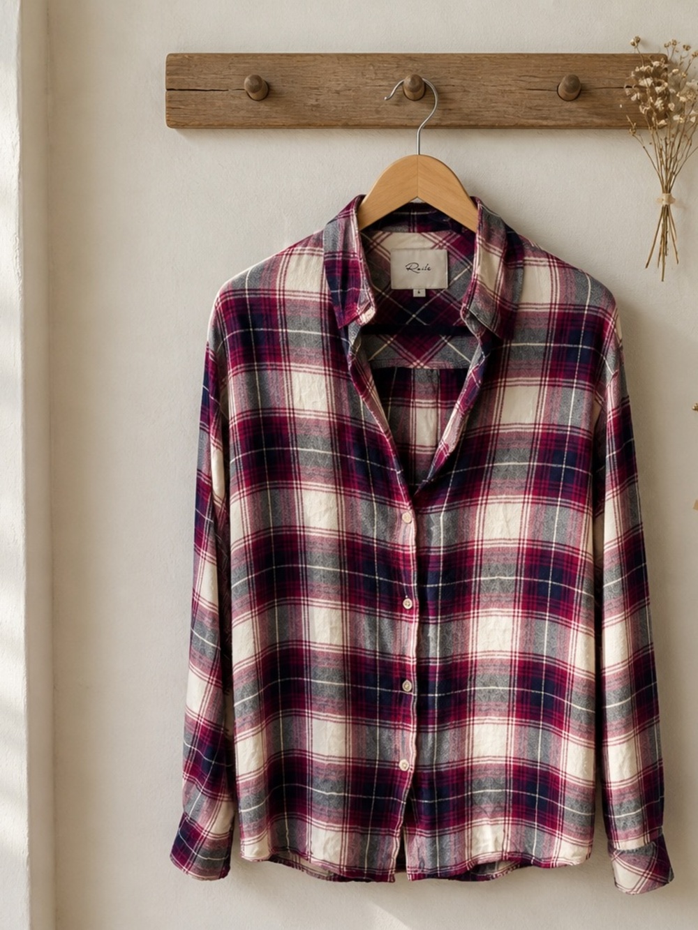 Rails Plum and Navy Plaid Button-Up